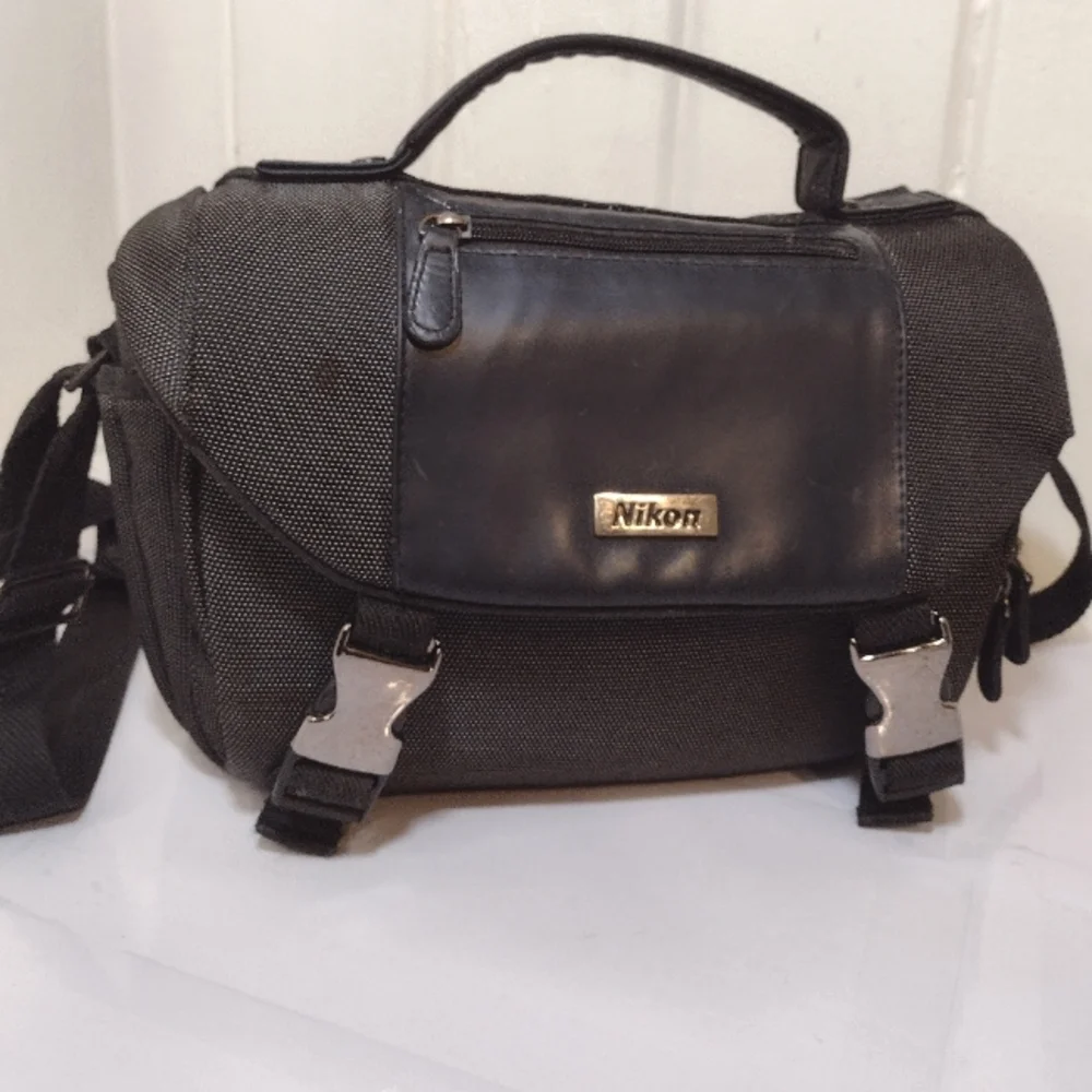 Nikon Black and Gray Messenger Bag with Adjustable Strap